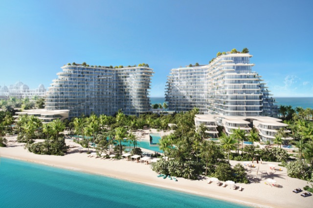 Low-rise residences with gardens and beach access